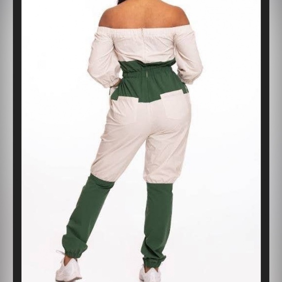 Buckle Up Jogger Jumpsuit BUCKLE UP GREEN Combo - Picture 2 of 3